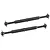 Two black metal RC drive shafts with ball joints at each end, shown against a plain white background.