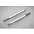 Two Tamiya metal shock shafts for RC cars, featuring threaded ends and grooved piston attachment points, shown against a light grey background.