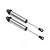 Two silver aluminium Traxxas GTR shock absorbers for RC vehicles, shown against a plain white background.