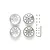 Tamiya 1/14 1.7" Truck Rear Metal Plated Matte Silver Rims 4Pcs 56518