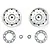 Tamiya 1/14 1.7" Truck Metal Plated Matte Silver Rims 2Pcs 56519
