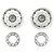 Tamiya 1/14 1.7" Truck Metal Plated Matte Silver Rims 2Pcs 56520