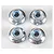 Tamiya 4mm Silver Steel Flanged Nyloc Nuts 4Pcs 9805557
