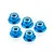Tamiya 4mm Blue Aluminium Flanged Nyloc Nuts 5Pcs 53159