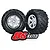 Traxxas 4.0/5.5" 8S X-Maxx AT Tyres on X-Maxx Satin Chrome Rims - Glued Wheels 2Pcs 7772R