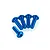 Tamiya 3x10mm Blue Fine Thread Button Head Screws 5Pcs 53767