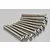 A set of ten silver-coloured metal binder head screws arranged in a fan pattern against a light grey background.