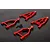 Rovan Red Aluminium Extended (+25mm) Front Suspension Arm Set 85339A