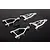 Rovan Silver Aluminium (+25mm) Front Suspension Arm Set 85339