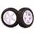 HSP 2.3" Front Buggy Tyres on White Rims - Wheels 2Pcs 06010F