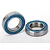 Two Traxxas rubber shielded ball bearings with blue seals on a white background.