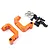 Yeah Racing HPI RS4 Orange Aluminium Front Hub Carrier 2Pc RSS3-003OR
