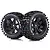 Louise 5.5" X-Pioneer MFT Tyres on Black Spoke Rims - Glued Wheels 2Pcs L-T3296B