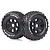 Louise 2.2/3.0" SC-Rock Tyres on Black Spoke Rims - Glued Wheels 2Pcs L-T3229SBM