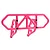 RPM Pink Slash 2WD Rear Bumper Set 81007