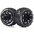 Louise 2.2" ST-Spider Tyres on Black Spoke Rims - Glued Truck Wheels w/ Foam 2Pcs L-T3200SB