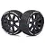 Louise 3.3" GT-Shiv MFT (Soft) Tyres on Black 8 Spoke Rims - Glued Wheels 2Pcs L-T3284SB