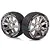 Louise 3.3" GT-Shiv MFT (Super Soft) Tyres on Black Chrome 8 Spoke Rims - Glued Wheels 2Pcs L-T3284VBC