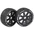 Louise 3.3" GT-Shiv MFT (Super Soft) Tyres on Black 8 Spoke Rims - Glued Wheels 2Pcs L-T3284VB