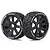 Louise 3.3" GT-Tarmac MFT (Super Soft) Tyres on Black 8 Spoke Rims - Glued Wheels 2Pcs L-T3285VB