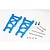 GPM Blue Aluminium Traxxas Rustler VXL Rear Lower Suspension Arms 2Pcs w/ Pins RUS056-B