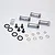 GPM Silver Aluminium Traxxas Slash 4x4 12mm Hex Adaptors w/ +25mm Off-Set SLA010/+25MM-S