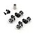 Yeah Racing Black Aluminium Magnetic Body Hole Marker Kit YA-0533BK