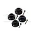 GPM Black Aluminium TRX-4 12mm Hexes (6mm Thick) 4Pcs w/ Hardware TRX4010/6MM-BK