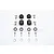 GPM Black Aluminium TRX-4 12mm Hexes (9mm & 12mm Thick) 4Pcs w/ Hardware TRX4010/0912-BK