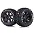 Louise 4.7/5.5" X-Uphill MFT Tyres on Black Spoke Rims -Glued Wheels 2Pcs L-T3297B