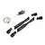 MIP HD Driveline splined steel drive shafts for TRX-4 with grease, hardware, and couplers on a white background.