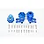 GPM Blue Aluminium TRX-4 Front Portal Steering Hub Set 4Pcs TRX4021-B