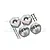 GPM Silver Aluminium SCX10 12x7mm Wheel Hexes 4Pcs AX010/12X7MM-S
