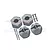 GPM Silver Aluminium SCX10 12x9mm Wheel Hexes 4Pcs AX010/12X9MM-S