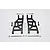 GPM Black Aluminium Stampede 2WD Front Lower Suspension Arms 2Pcs w/ Pins CRA055-BK