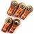 Yeah Racing Orange Aluminium M3 Threaded (Counter Clockwise) Rod Ends 5Pcs YA-0572OR