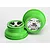 Traxxas 2.2/3.0" Chrome/Green Rims 2Pcs 5866