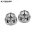 Two silver aluminium SLW 475 wheel hex hubs from Vanquish Products, shown from a top-down angle on a white background.