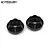 Two black anodized aluminium SLW 350 wheel hex hubs from Vanquish Products shown on a white background.