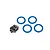 Traxxas Blue Aluminium 1.9" Beadlock Rings 4pc 8169X