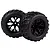 HSP 2.8" MT-Cyclone Tyres on Black Spoke Rims - Glued Truck Wheels w/ Foam 2Pcs 70121
