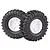 HSP 1.9" RC4 Soft Off Road Tyres on White Rims - Wheels 2Pcs 68245