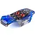 A blue and grey pre-painted RC rock racer body shell for the HSP Verdikt-S, featuring a detailed cockpit interior with two seats.
