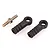HSP 41mm servo linkage set including one threaded metal rod and two black plastic ball joint ends.