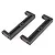 Two black plastic HSP chassis braces shown from an angled top-down perspective against a white background.