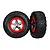 Traxxas 2.2/3.0" Off Road Tyres on Chrome/Red Rims - Glued Wheels 2Pcs 5887R