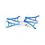 GPM Blue Aluminium E-Revo VXL 2.0 Front Upper & Lower Suspension Arm Set w/ Hardware ER25455-B