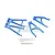 GPM Blue Aluminium E-Revo VXL 2.0 Rear Upper & Lower Suspension Arm Set w/ Hardware ER25657-B