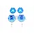 GPM Blue Aluminium E-Revo VXL 2.0 17mm Clawed Wheel Hexes Adapters 2Pcs w/ Grub Screw & Wheel Nuts ER2006A-B