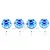 GPM Blue Aluminium E-Revo VXL 2.0 17mm Clawed Wheel Hexs 4Pcs w/ Grub Screw ER2006-B
